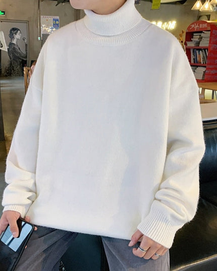 Męski sweter typu golf o kroju oversize