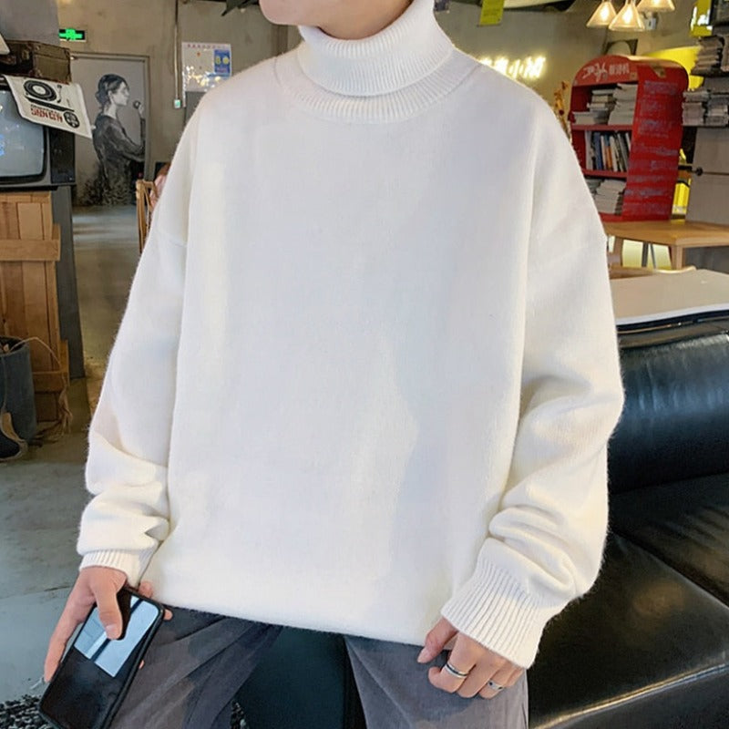 Męski sweter typu golf o kroju oversize