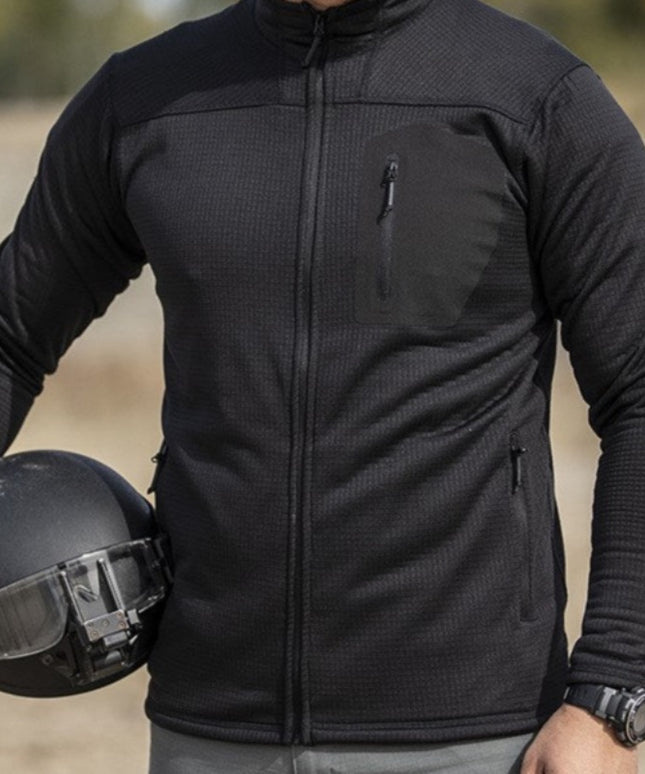 Męska kurtka przejściowa dopasowana zapinana na zamek