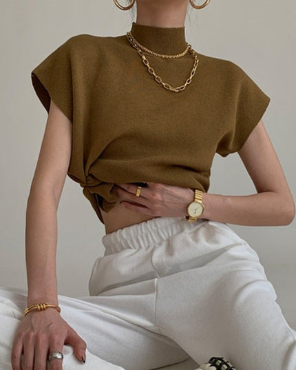 Damski T-shirt z golfem