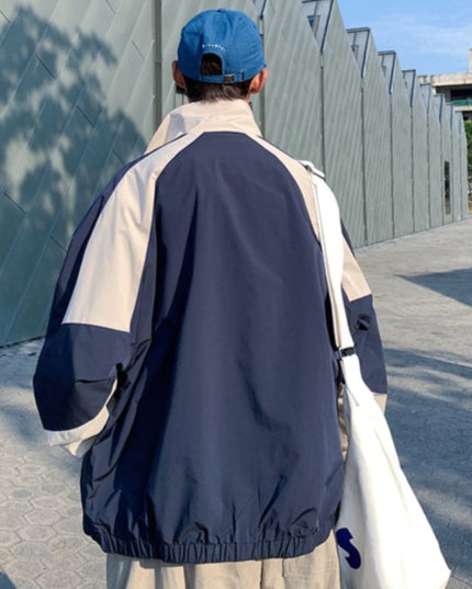 Męska kurtka przejściowa wiatrówka ze stójką