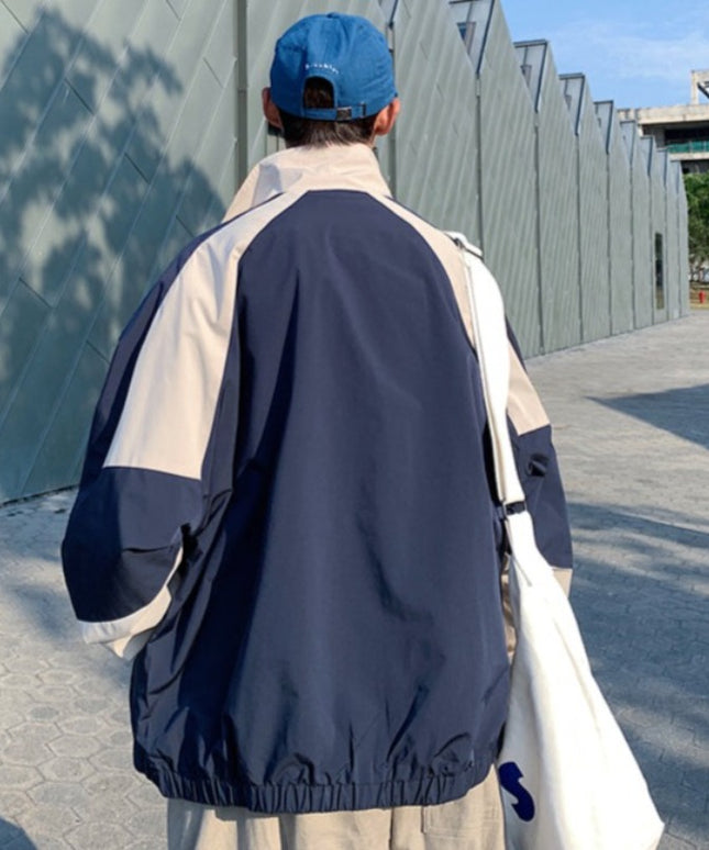 Męska kurtka przejściowa wiatrówka ze stójką