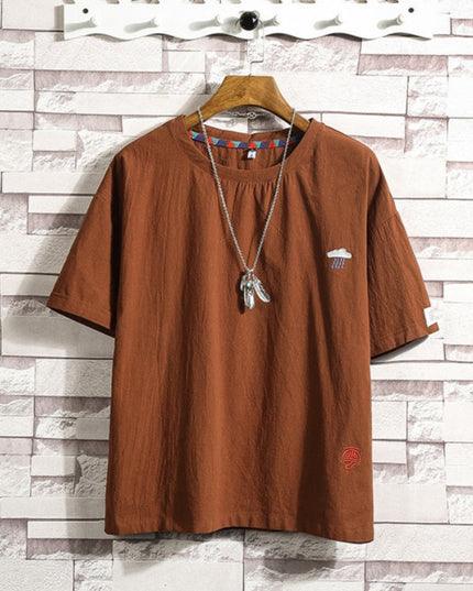 Męski T-shirt z naszywką