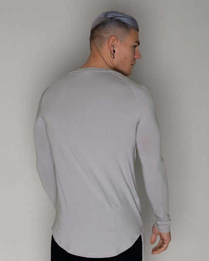 Męska koszulka z długim rękawem o prostym kroju