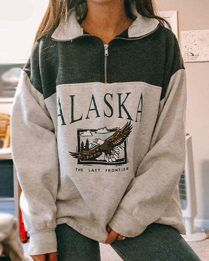 Damska bluza z golfem zapinana na suwak