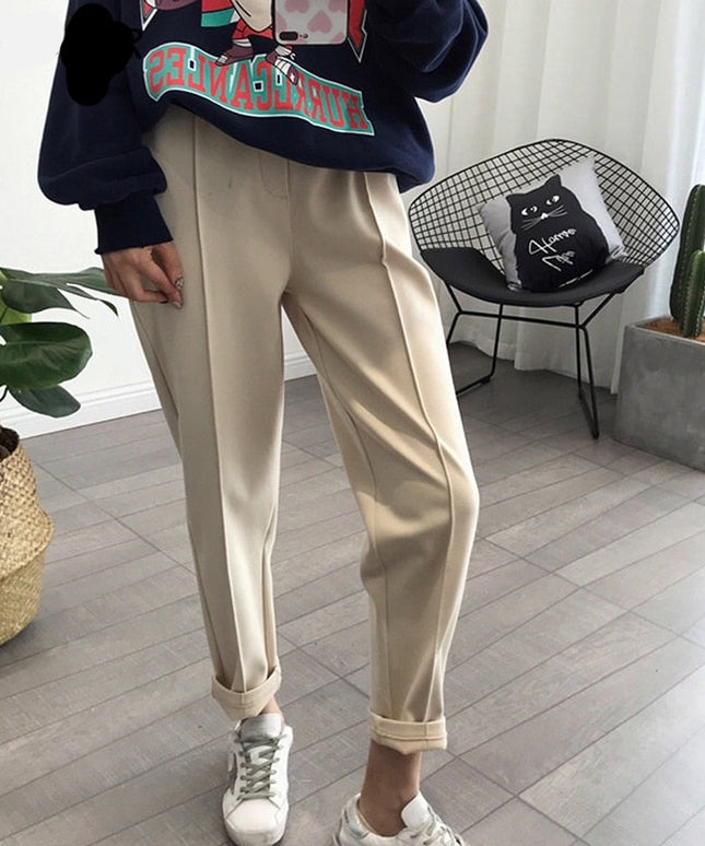 Damskie spodnie chinosy z miękkiej tkaniny