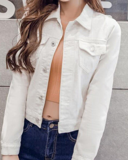 Damska kurtka jeansowa klasyczna o prostym kroju