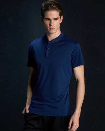 Męska koszulka polo z gładkiej tkaniny