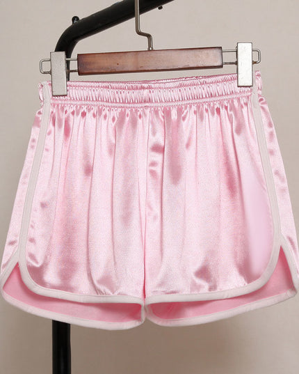 Damskie szorty sportowe z połyskującego materiału