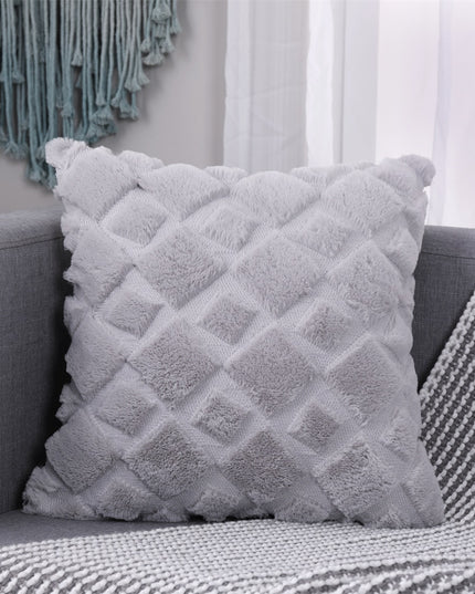 Poszewka na poduszkę z haftem w geometryczny wzór