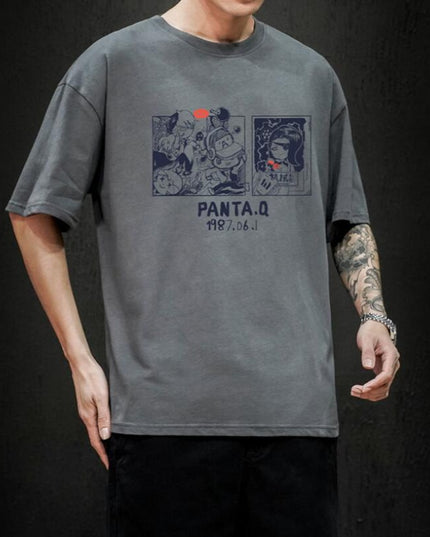 Męski T-shirt z komiksowym motywem