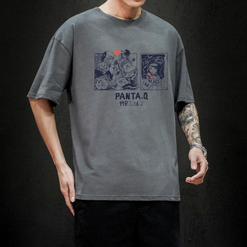 Męski T-shirt z komiksowym motywem