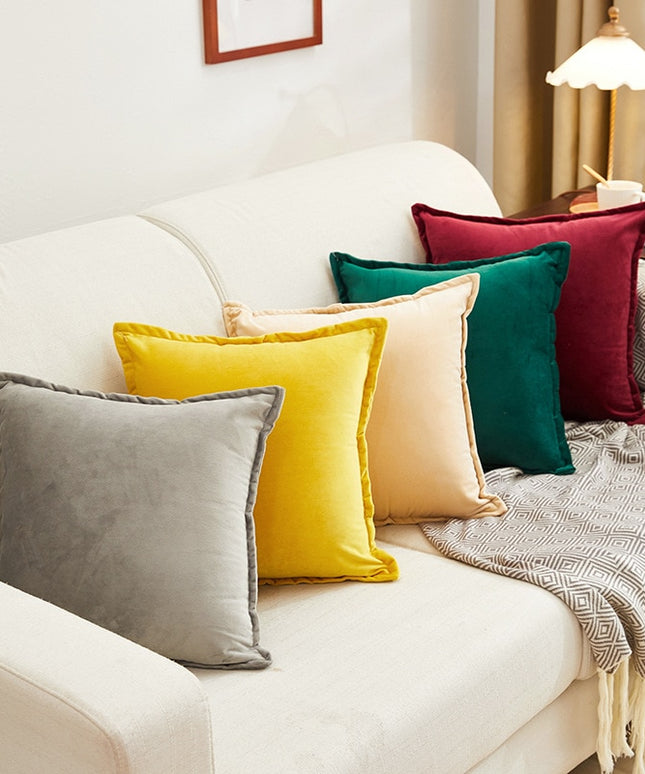 Poszewka na poduszkę aksamitna w jednolitych kolorach