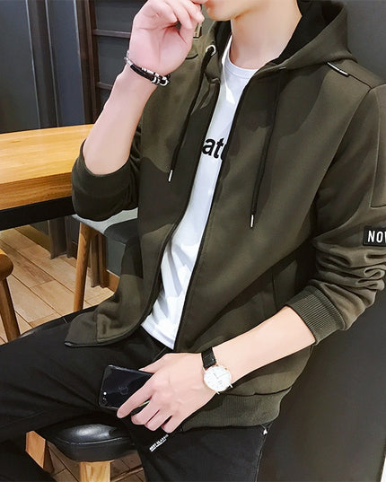 Męska bluza rozpinana z czarnym wykończeniem