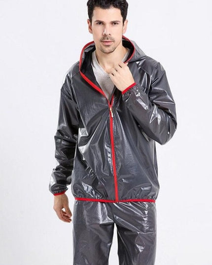 Męska kurtka przejściowa przeciwdeszczowa z kapturem