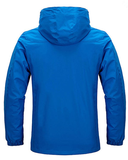 Męska kurtka przejściowa przeciwdeszczowa klasyczna z kapturem