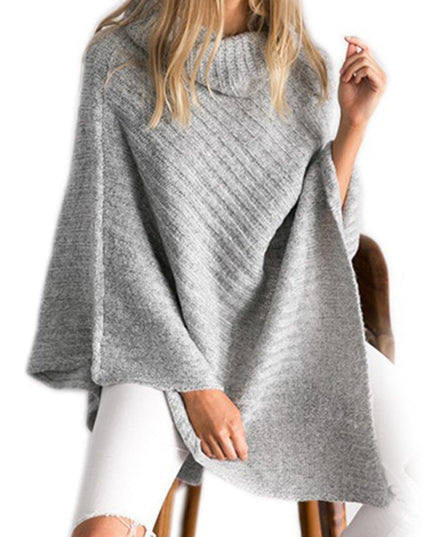 Damski sweter asymetryczny typu ponczo