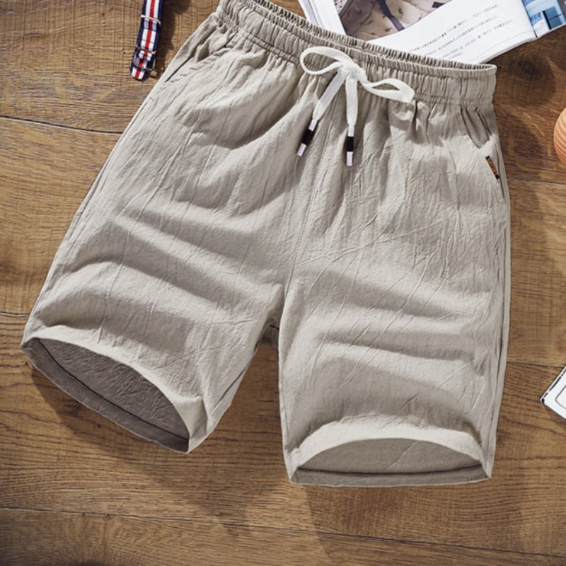 Męskie szorty z wiązaniem i kieszeniami