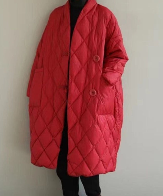 Damska kurtka zimowa pikowana oversize