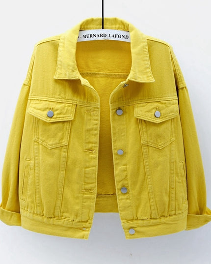 Damska kurtka jeansowa klasyczna o prostym kroju