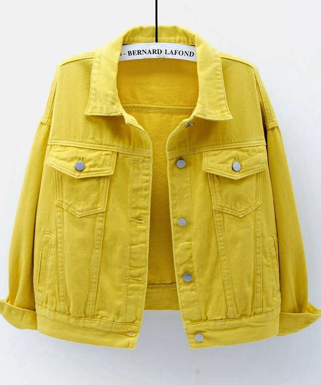 Damska kurtka jeansowa klasyczna o prostym kroju