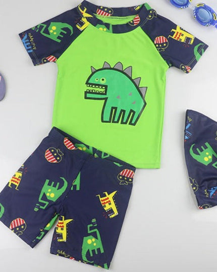 Dwuczęściowy kostium kąpielowy dla niemowląt ze wzorem zwierzątek morskich