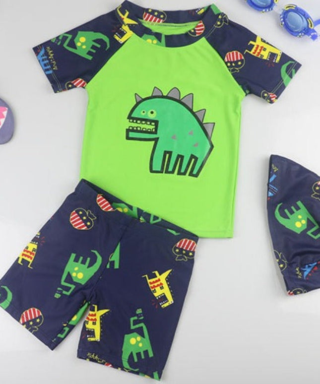 Dwuczęściowy kostium kąpielowy dla niemowląt ze wzorem zwierzątek morskich