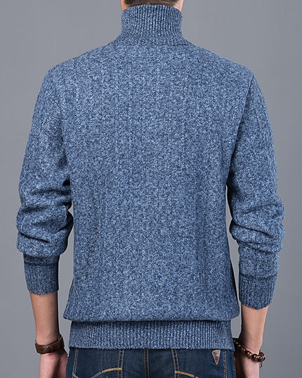 Męski sweter rozpinany z kołnierzykiem