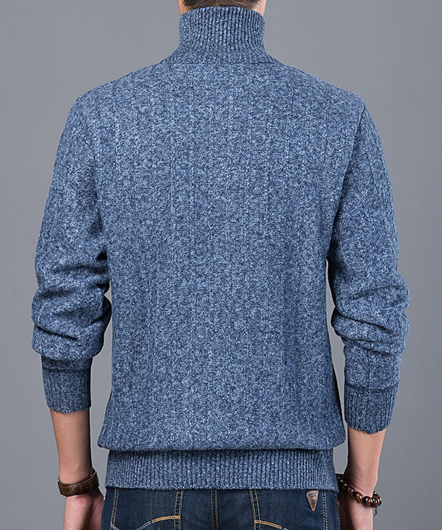 Męski sweter rozpinany z kołnierzykiem