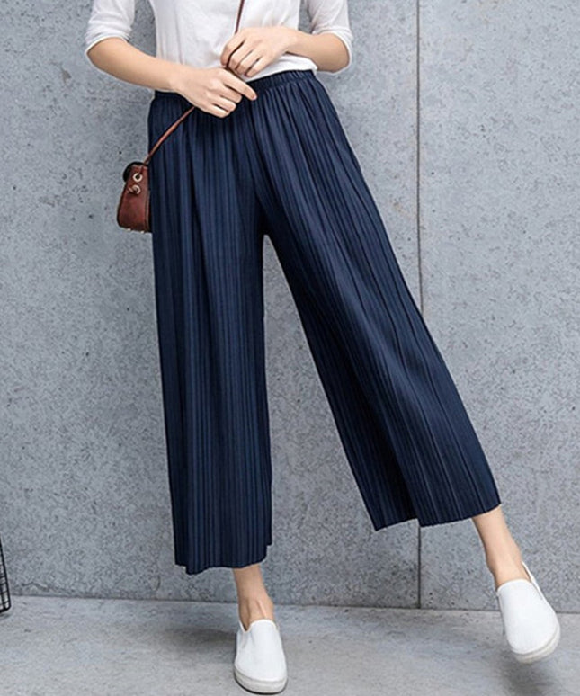 Damskie spodnie materiałowe długości 7/8