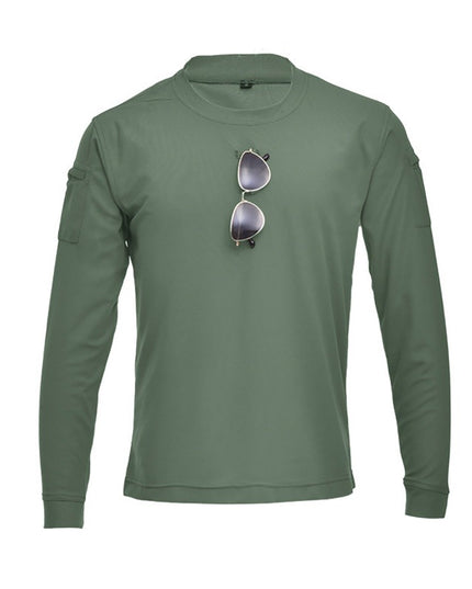 Męska koszulka z długim rękawem klasyczna z półgolfem