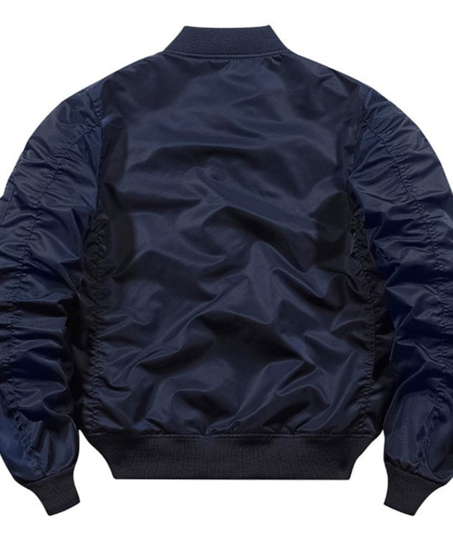 Męska kurtka przejściowa bomberka klasyczna z marszczeniami