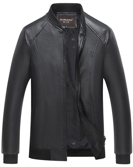 Męska kurtka przejściowa klasyczna z eko skóry