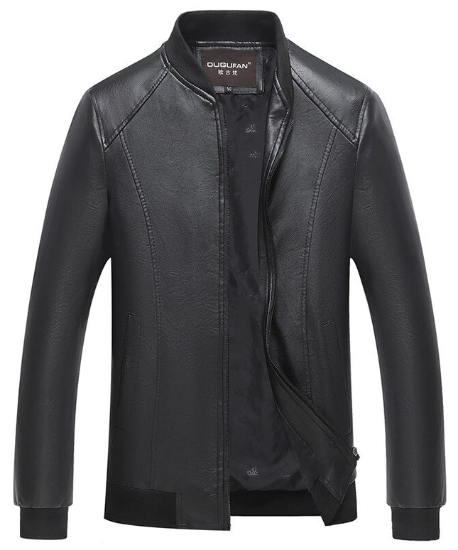 Męska kurtka przejściowa klasyczna z eko skóry