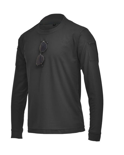 Męska koszulka z długim rękawem klasyczna z półgolfem