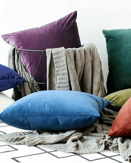 Poszewka na poduszkę welurowa w jednolitym kolorze