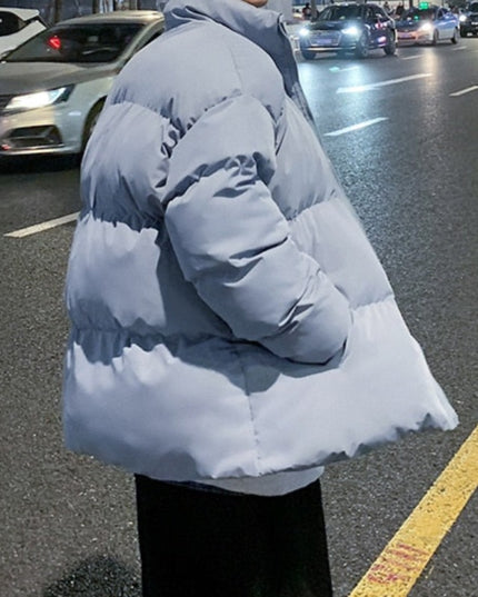 Męska kurtka zimowa ocieplana pikowana o luźnym kroju