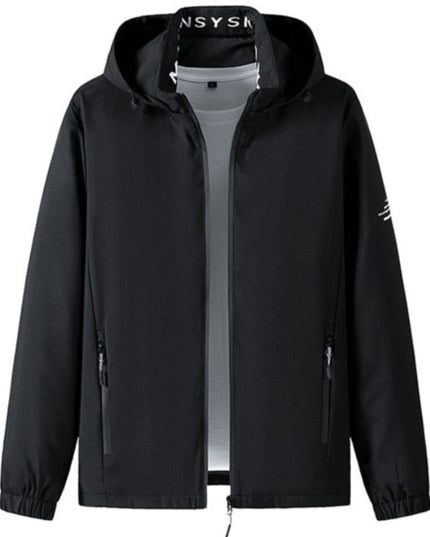 Męska kurtka przejściowa klasyczna z kapturem