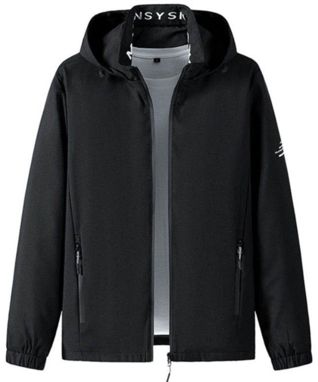 Męska kurtka przejściowa klasyczna z kapturem