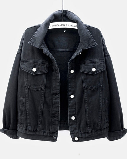 Damska kurtka jeansowa klasyczna o prostym kroju