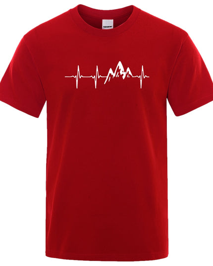 Męski T-shirt z nadrukiem z motywem gór