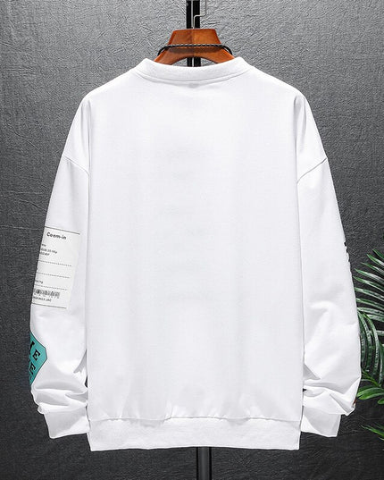 Męska bluza bez kaptura z nadrukami