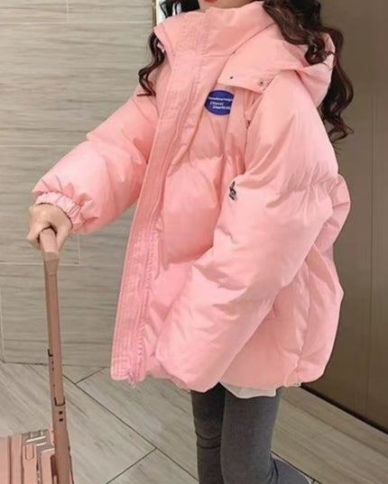 Damska kurtka zimowa oversize z kapturem