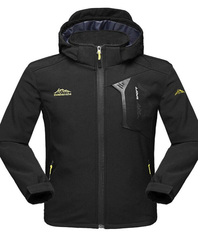 Męska kurtka przejściowa z kapturem wodoodporna