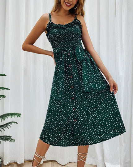 Sukienka midi wiązana w talii