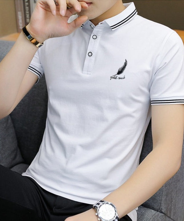 Męska koszulka polo z nadrukiem