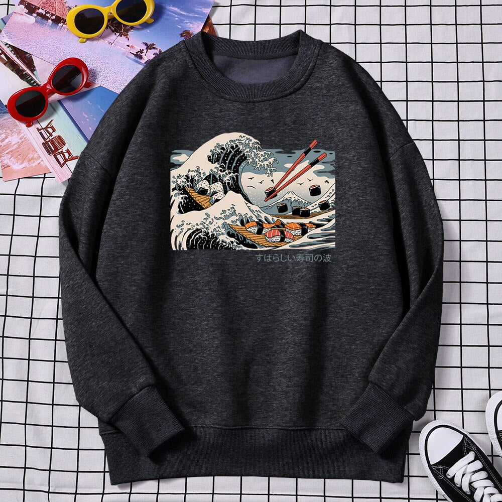 Męska bluza bez kaptura z nadrukowanym obrazkiem