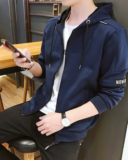 Męska bluza rozpinana z czarnym wykończeniem