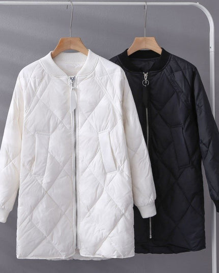 Damski płaszcz zimowy ze stójką