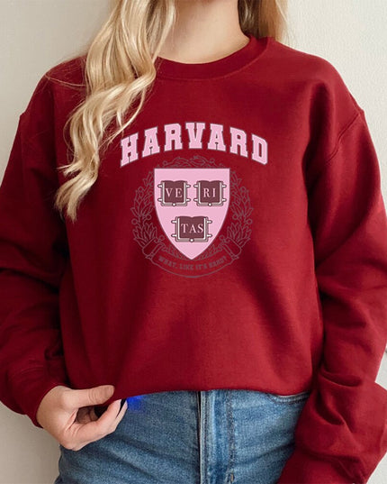 Damska bluza bez kaptura z napisem HARVARD